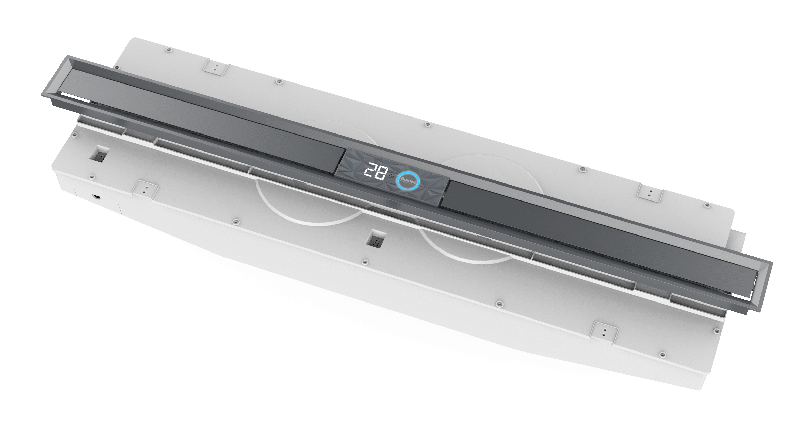 集成吊頂多功能電器BDS-JK8100XC-SC-FHA-VC(80*1000 型材.雙擺風(fēng)暖+換氣+吹風(fēng)+語音 )效果圖