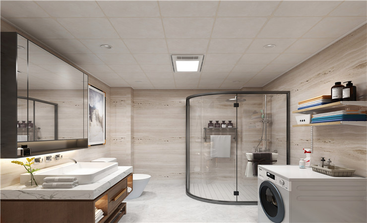 安裝時，我不知道集成吊頂應該安裝多高。 以下是在浴室中安裝集成吊頂?shù)囊恍蕜t。